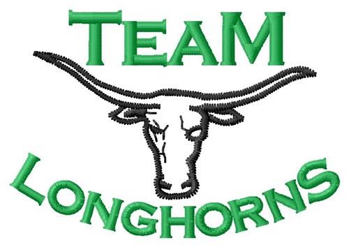 Team Longhorns Embroidery Design