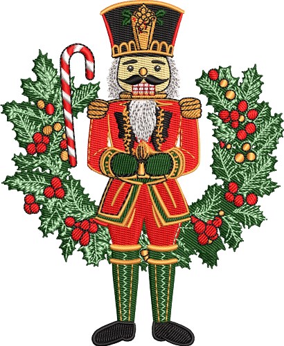 Nutcracker Cheer Embroidery Design