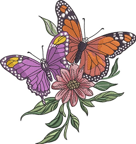 Butterfly BloomsEmbroidery Design