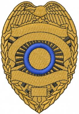 Blank Police BadgeEmbroidery Design