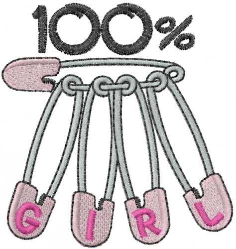 100 Girl Embroidery Design