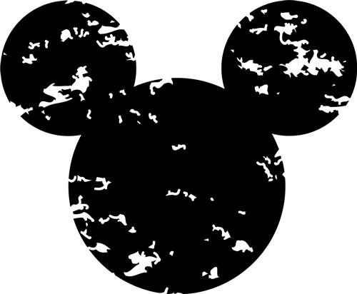Grunge Mickey SVG Cut File