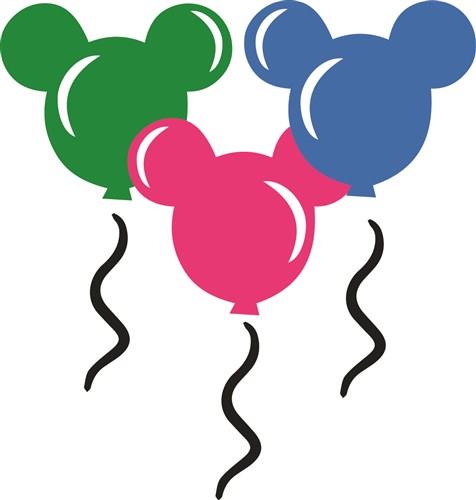 Mickey Mouse Balloons SVG Cut File