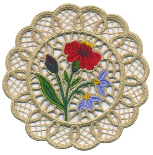 Floral Lace DoilyEmbroidery Design