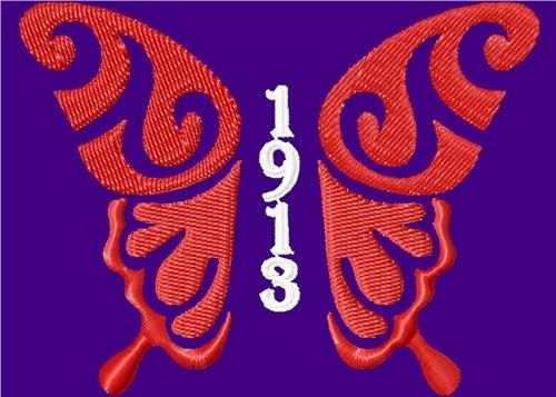 1913 Butterfly Embroidery Design