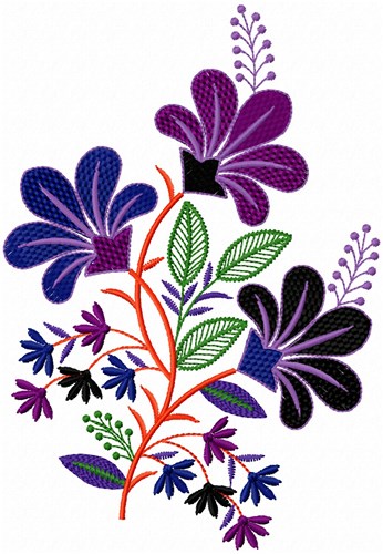 Creative Flower Decor Embroidery Design
