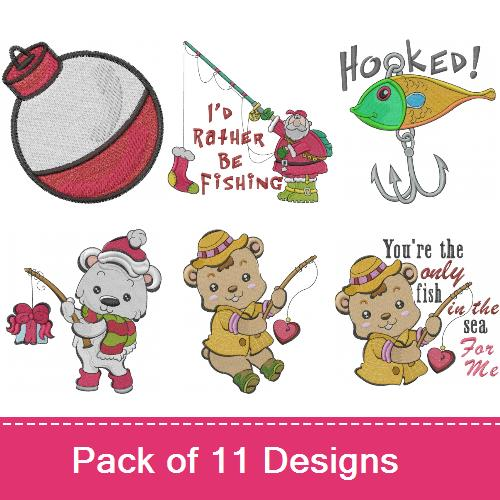 Fishing Hobby Cartoons Design Pack