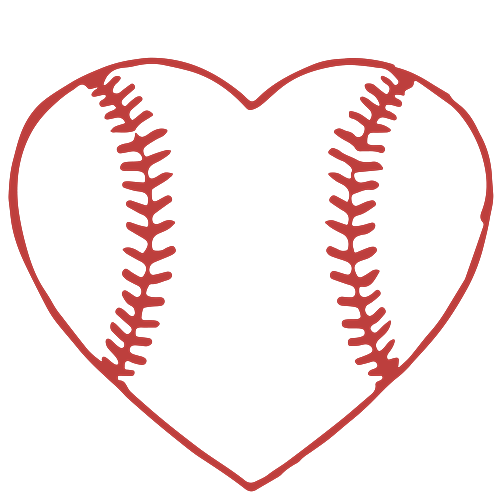 Baseball Heart SVG Cut File