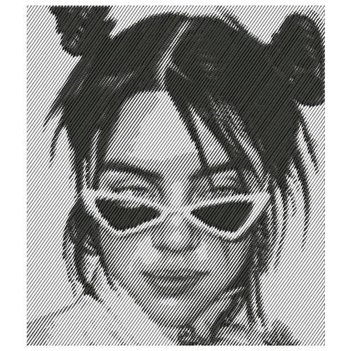 Billie Eilish Portrait Embroidery Design