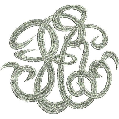 Monogram E Embroidery Design