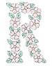 FLOWER FONT "R"Embroidery Design