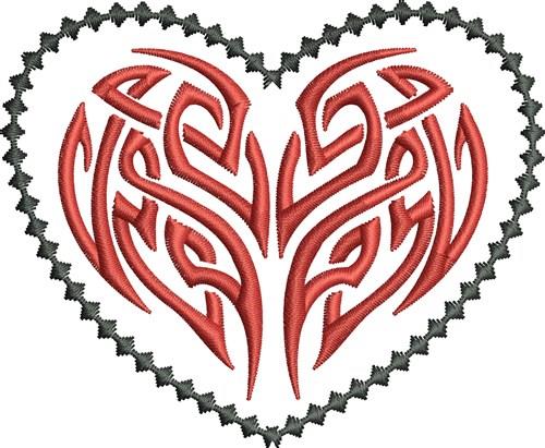 Heart With BorderEmbroidery Design