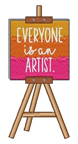 common.free Everyone Is An Artist Embroidery Design