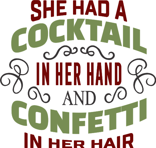 Cocktail In Hand SVG Cut File