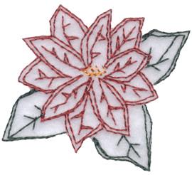 PoinsettiaEmbroidery Design