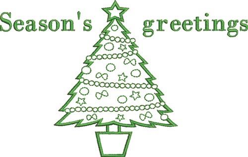common.free Seasons Greetings Embroidery Design
