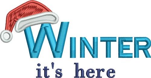 common.free Winter Its Here Embroidery Design