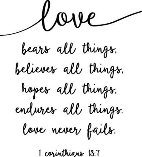 Love Never Fails SVG Cut File