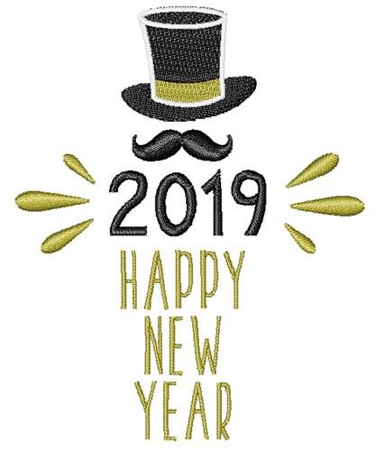 common.free 2019 Happy New Year Embroidery Design