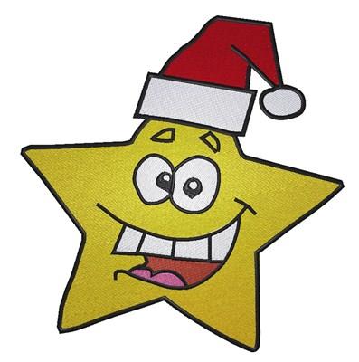 Santa Star FaceEmbroidery Design