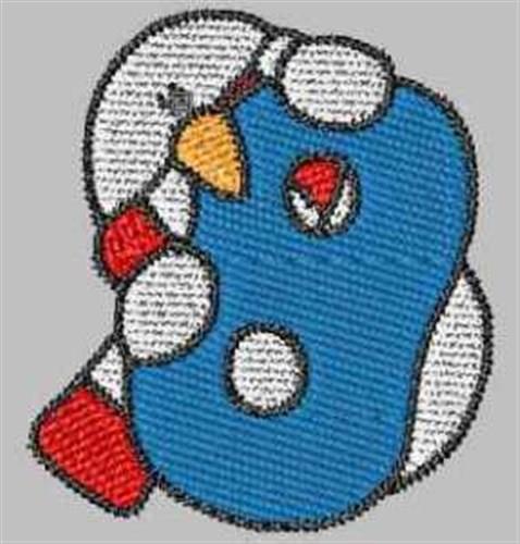common.free Snowman Number 8 Embroidery Design
