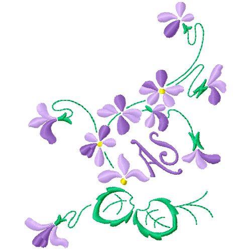 A S MonogramEmbroidery Design