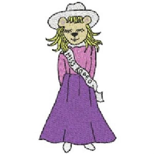 common.free Bears Rodeo Girl Embroidery Design
