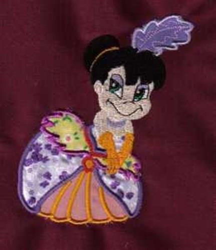 common.free Applique Saloon Girl Embroidery Design