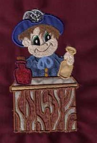 common.free Applique Saloon Kid Embroidery Design