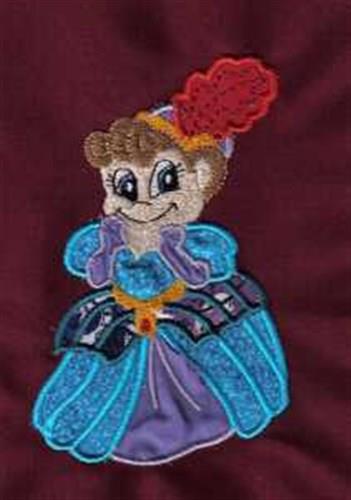 common.free Applique Saloon Girl Embroidery Design