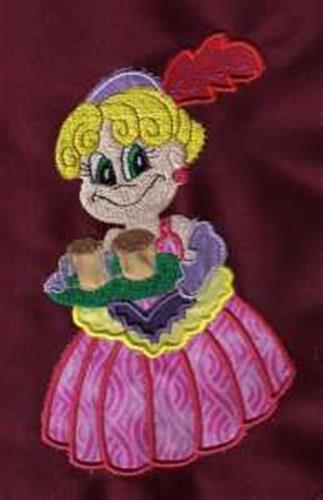 common.free Applique Saloon Maid Embroidery Design