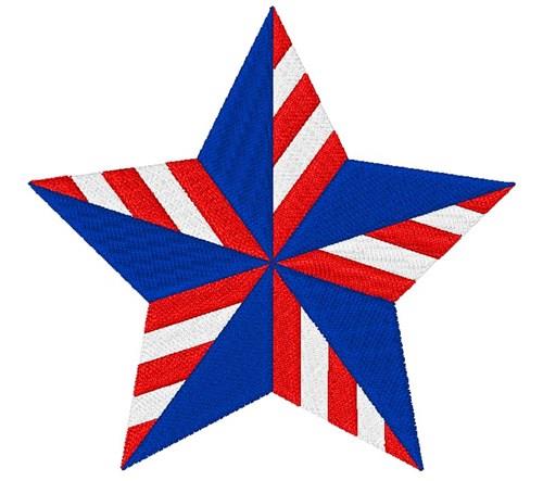 Patriotic Star Embroidery Design