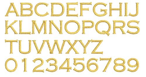 AMD Copperplate Gothic Light Embroidery Font