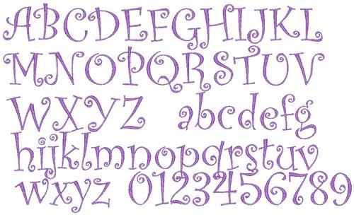 AMD CurlzEmbroidery Font