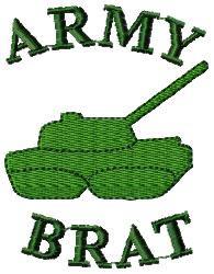 Army Brat Embroidery Design