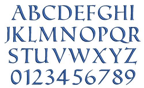 AMD Bueno Romano Embroidery Font