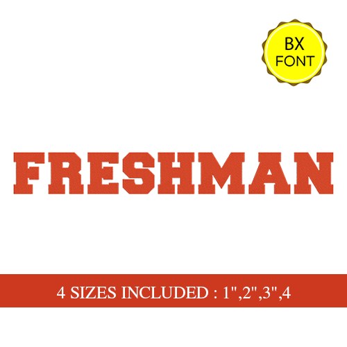 Freshman Font Embrilliance Embroidery Font