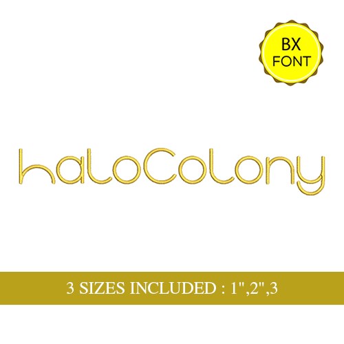 Halo Colony Font Embrilliance Embroidery Font