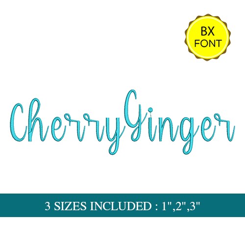 Cherry Ginger Font Embrilliance Embroidery Font