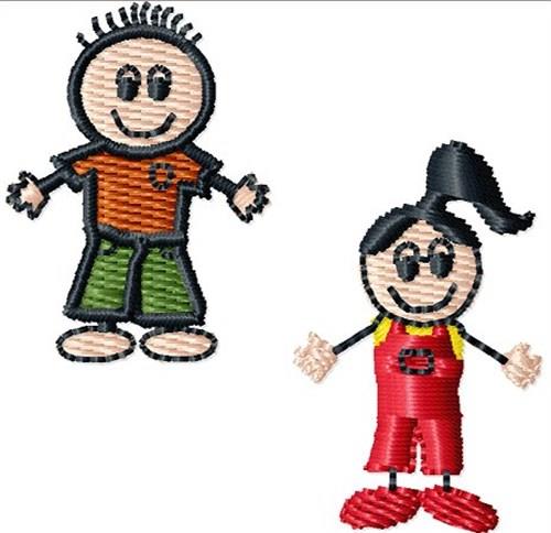 2 Kids Embroidery Design