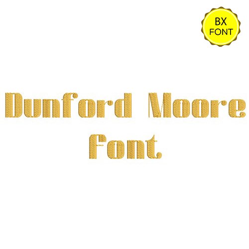Dunford Moore Embrilliance Embroidery Font