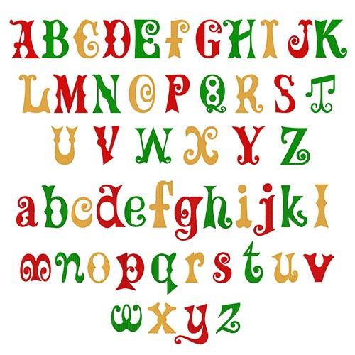 Holly Jolly Alphabet Embroidery Font