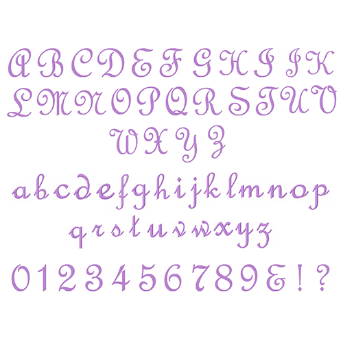 Pretty Script Font Embroidery Font - EmbroideryDesigns