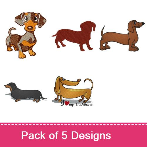 Adorable Dachshunds Design Pack