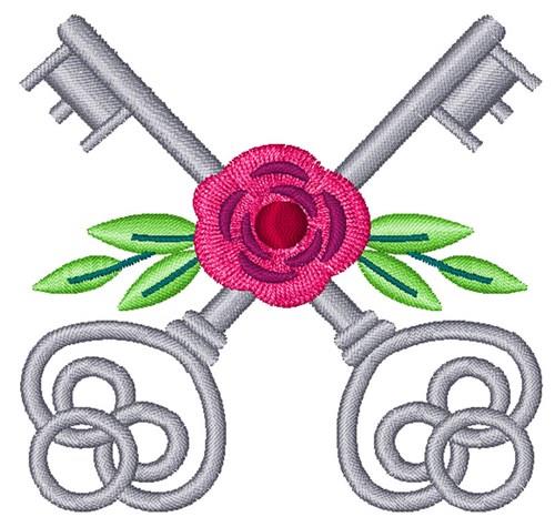 Skeleton Keys Embroidery Design