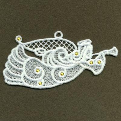 FSL Angel With Trumpet Embroidery Design