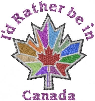 Canadian Leaf Embroidery Design