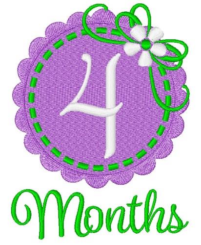 4 Months Embroidery Design