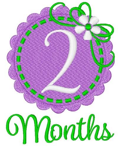 2 Months Embroidery Design