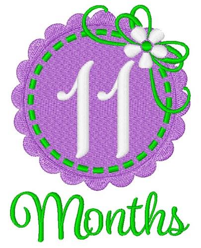 11 Months Embroidery Design